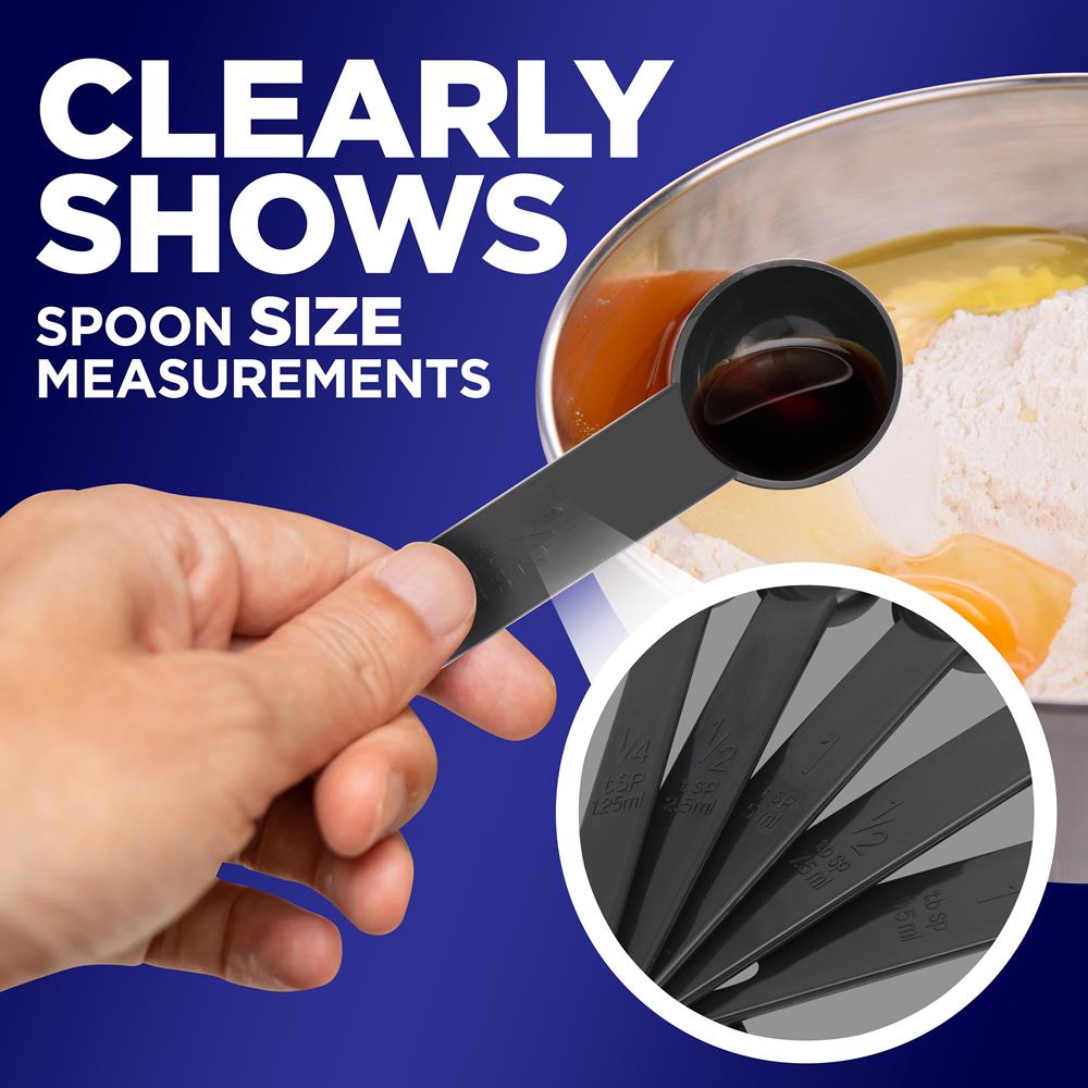 5-Piece Measuring Spoon Set - Precise Measurements - Polypropylene - Thumbnail 4