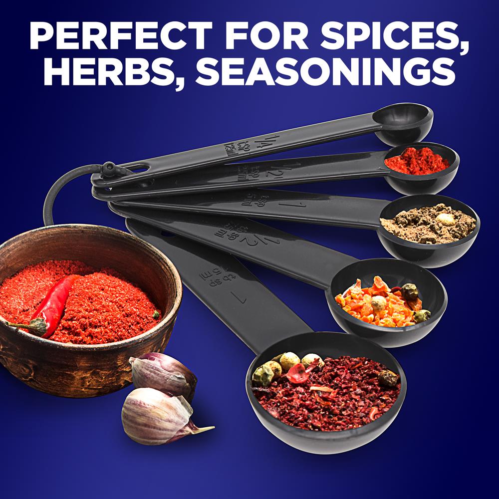 5-Piece Measuring Spoon Set - Precise Measurements - Polypropylene - Thumbnail 2