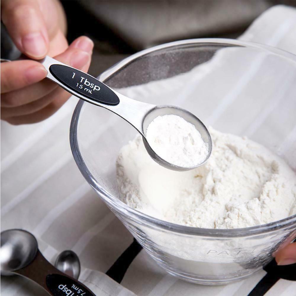 Magnetic Measuring Spoon Set - Space-Saving Stainless Steel