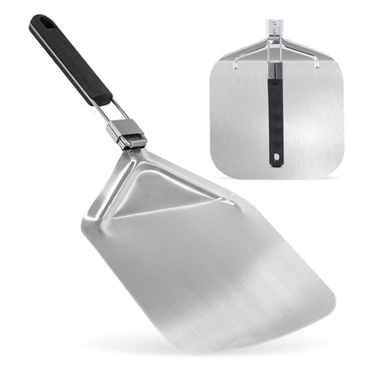 Nonstick Pizza Peel, Foldable Aluminum Base, Stainless Steel Handle