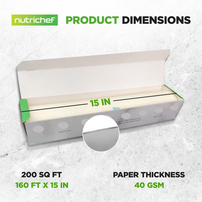 Parchment Paper Roll Non-Stick Silicone Coated 200 Sq Ft
