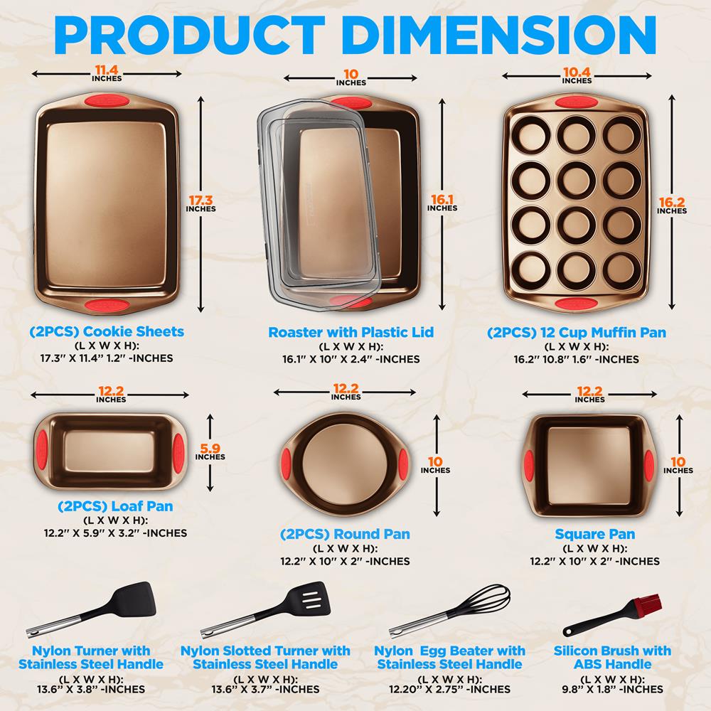 15-Piece Nonstick Bakeware Set