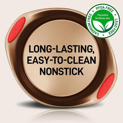 15-Piece Nonstick Bakeware Set, Durable Carbon Steel, Gold