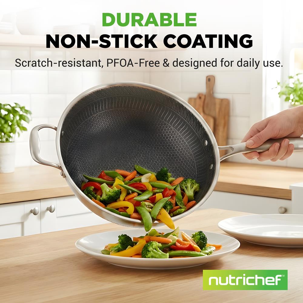 12" Stainless Steel Wok - Thumbnail 3