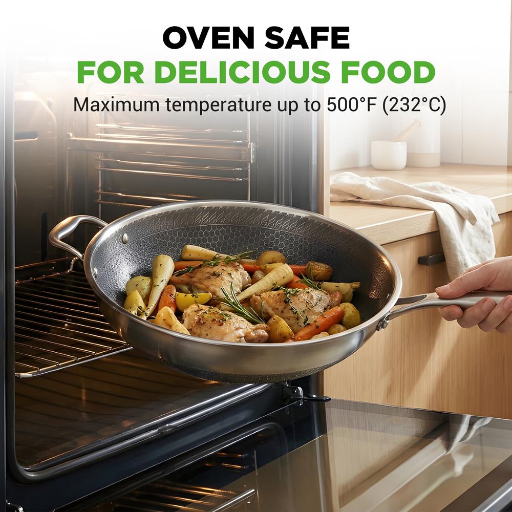 12" Stainless Steel Wok - Thumbnail 5