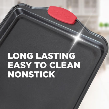 21-Piece Nonstick Cookware Set - Even Heat, Cool-Touch Handles, Red