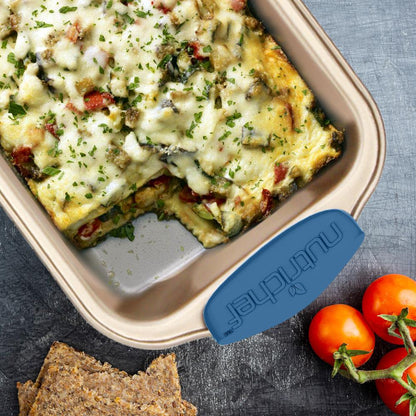 8-Piece Nonstick Bakeware Set - Easy Release Carbon Steel, Blue Handles