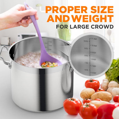 12-Quart Stockpot for Stew & Soup, Induction Compatible, Stainless Steel