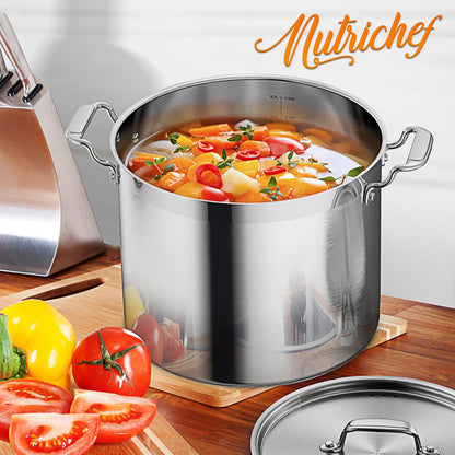 16-Quart Stockpot, Even Heat, Stainless Steel, Induction Compatible