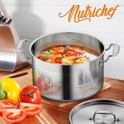 5-Quart Stockpot for Even Heat, Stainless Steel, Induction Compatible
