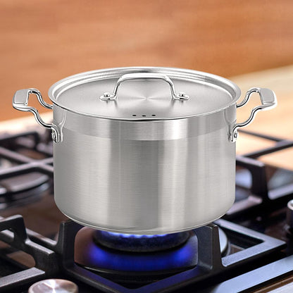5-Quart Stockpot for Even Heat, Stainless Steel, Induction Compatible