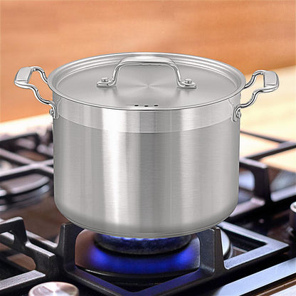 8 Qt Stockpot for Soups & Stews, Induction Safe, Stainless Steel