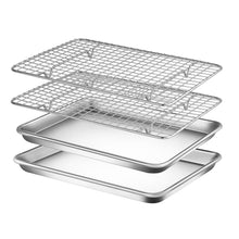 2 Sets Baking Sheet Pan With Cooling Rac