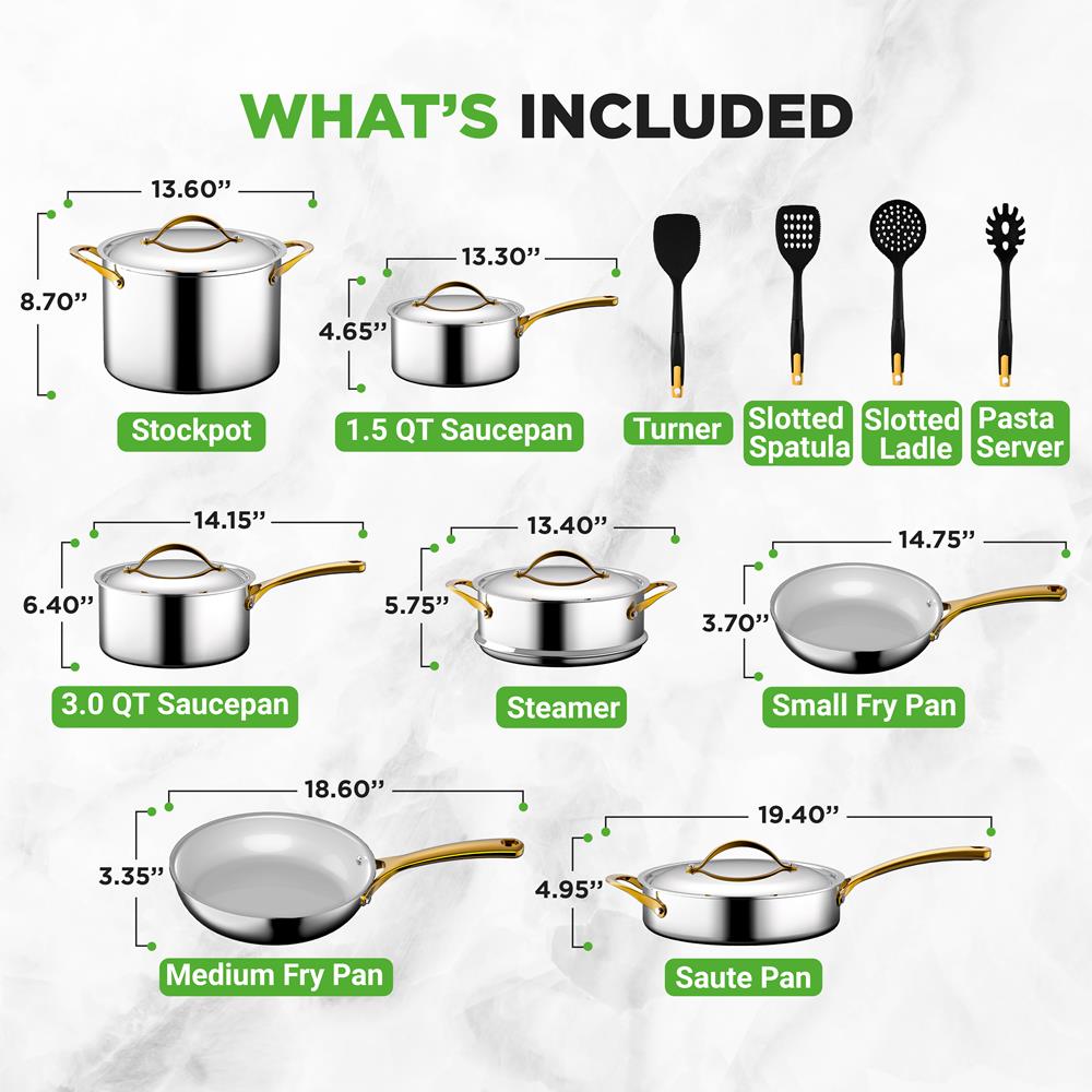 11-Piece Non-Stick Cookware Set - Thumbnail 2
