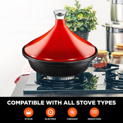Tagine Moroccan Cast Iron Cooker Pot