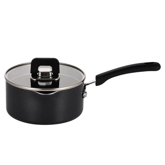 Saucepan Pot 3.1 Qt Non-Stick Foldable Knob Tempered Glass Lid