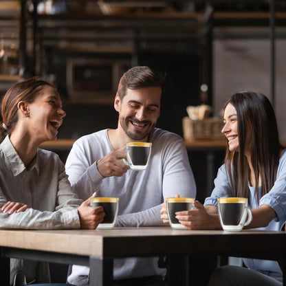 Espresso Cups 5.2 Oz, Insulated Double-Walled Glass, Clear, Set of 2