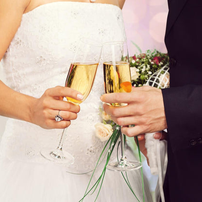 Champagne Flutes Set of 2, Preserve Bubbles, Lead-Free Crystal