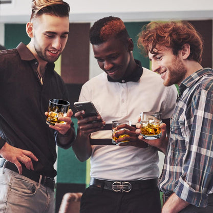 Whiskey Glass Set 10 Oz - Durable Lead-Free Crystal, Elegant Design