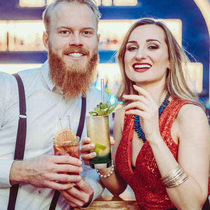 12.5oz Highball Glasses Set of 4 - Durable Lead-Free Crystal, Clear