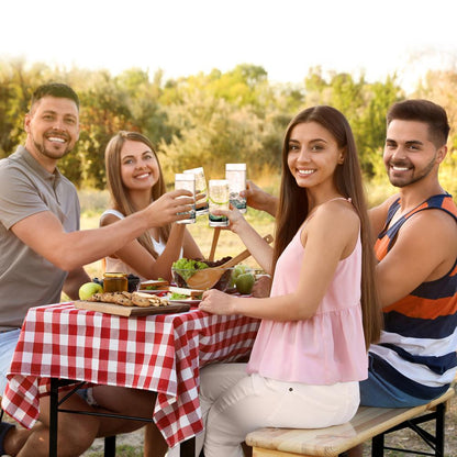 12.5oz Highball Glasses Set of 4 - Durable Lead-Free Crystal, Clear