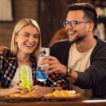 Stemless Champagne Flutes Set - Durable Lead-Free Crystal, Dishwasher Safe
