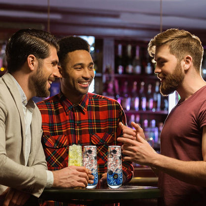 Stemless Champagne Flutes Set - Durable Lead-Free Crystal, Dishwasher Safe