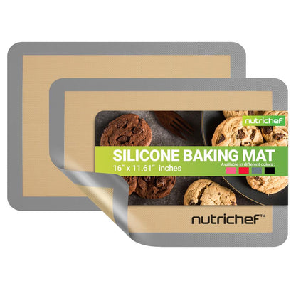 Silicone Baking Mats - Nonstick Reusable Food-Grade - Oven Safe - Grey