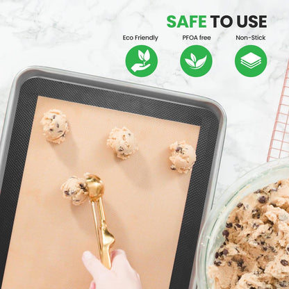 Silicone Baking Mats, Non-stick, Food-Grade, Oven-Safe to 480¬∞F, 2 Pack