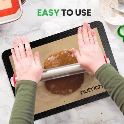Silicone Baking Mats, Non-stick, Food-Grade, Oven-Safe to 480¬∞F, 2 Pack