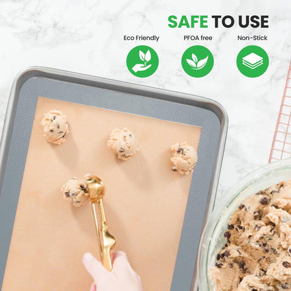 Silicone Baking Mats - Non-stick, Oven-safe 480¬∞F, Food-Grade, Grey