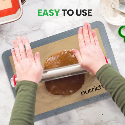Silicone Baking Mats - Non-stick, Oven-safe 480¬∞F, Food-Grade, Grey