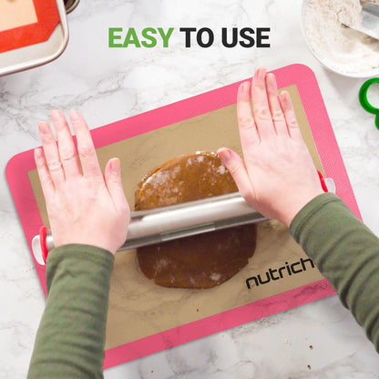 Silicone Baking Mats Non-stick Food-Grade Oven-Safe 480¬∞F Pink
