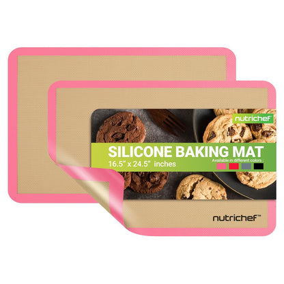 Silicone Baking Mats Non-stick Food-Grade Oven-Safe 480¬∞F Pink