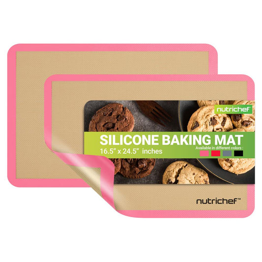 Silicone Baking Mats Non-stick Food-Grade Oven-Safe 480¬∞F Pink
