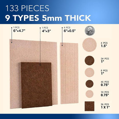 product image number 4 for NutriChef Felt Furniture Pads