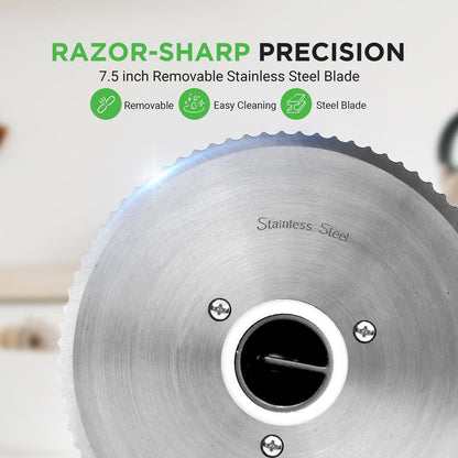 Electric Meat Slicer 200W Adjustable Stainless Steel Blade