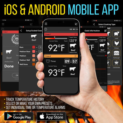 product image number 6 for NutriChef Wifi Wireless Bbq Digital Thermometer