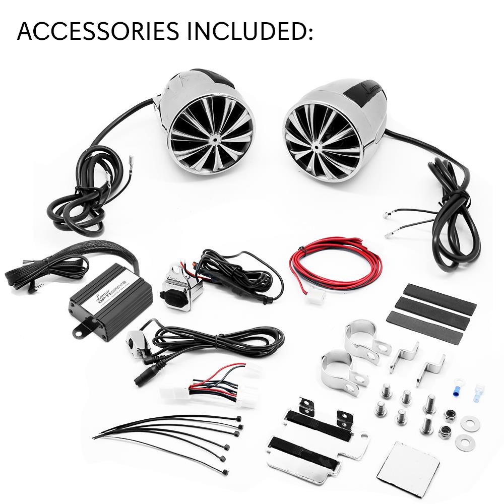 Motorcycle Speaker System 700W Waterproof Handlebar Mount 3