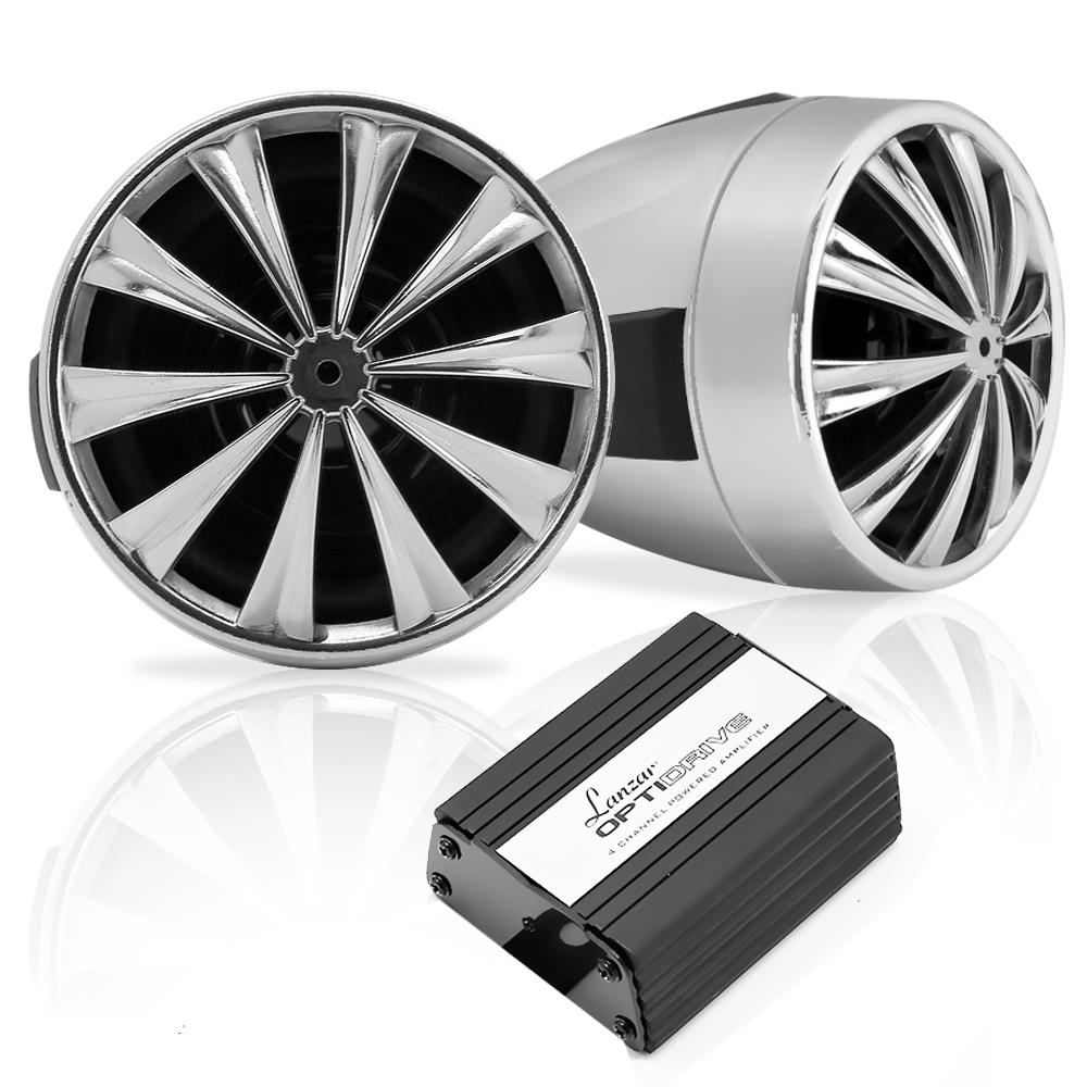 Motorcycle Speaker System 700W Waterproof Handlebar Mount 3