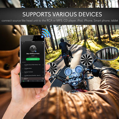 Opti-Drive, bluetooth weatherproof speaker system, Motorcycle Speaker Kit