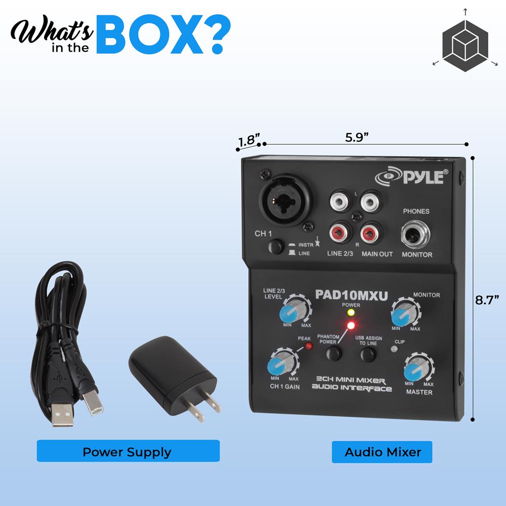 product image number 7 for Pyle Compact Dj Mixer Pro Audio Interface