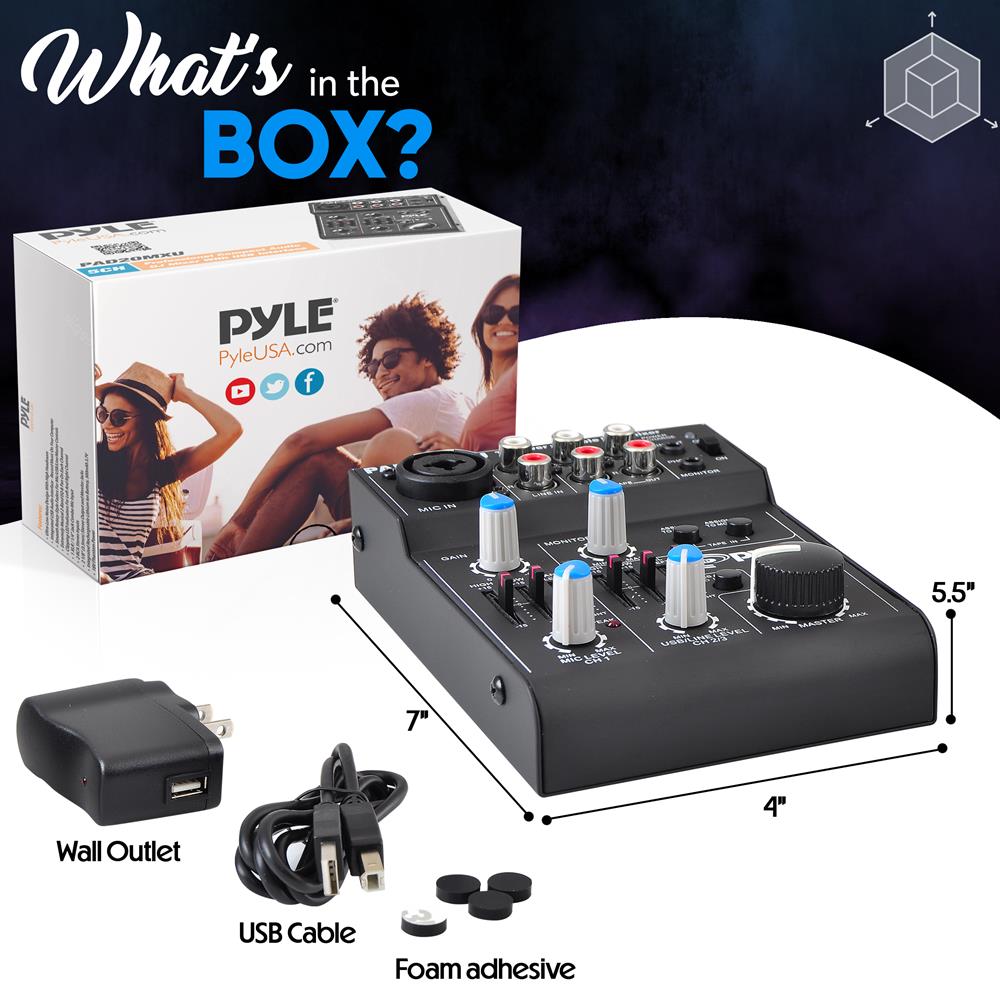 product image number 7 for Pyle Compact Dj Mixer Pro Audio Interface