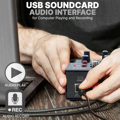 3-Channel Wireless DJ Mixer - Bluetooth 5.0, USB Interface, Phantom Power