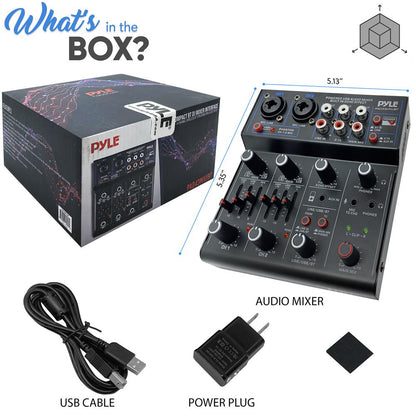 Wireless 4-Channel Audio Mixer - Bluetooth, USB Interface, Echo Effect