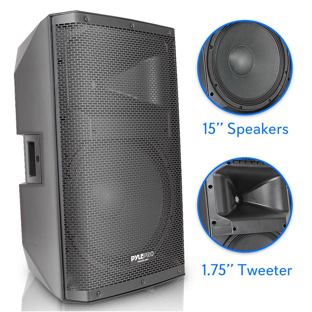 Altavoz PylePro Portátil 1600W – Con Woofer De 12″ Y Hornos, Para Interior Y Exterior, Estéreo