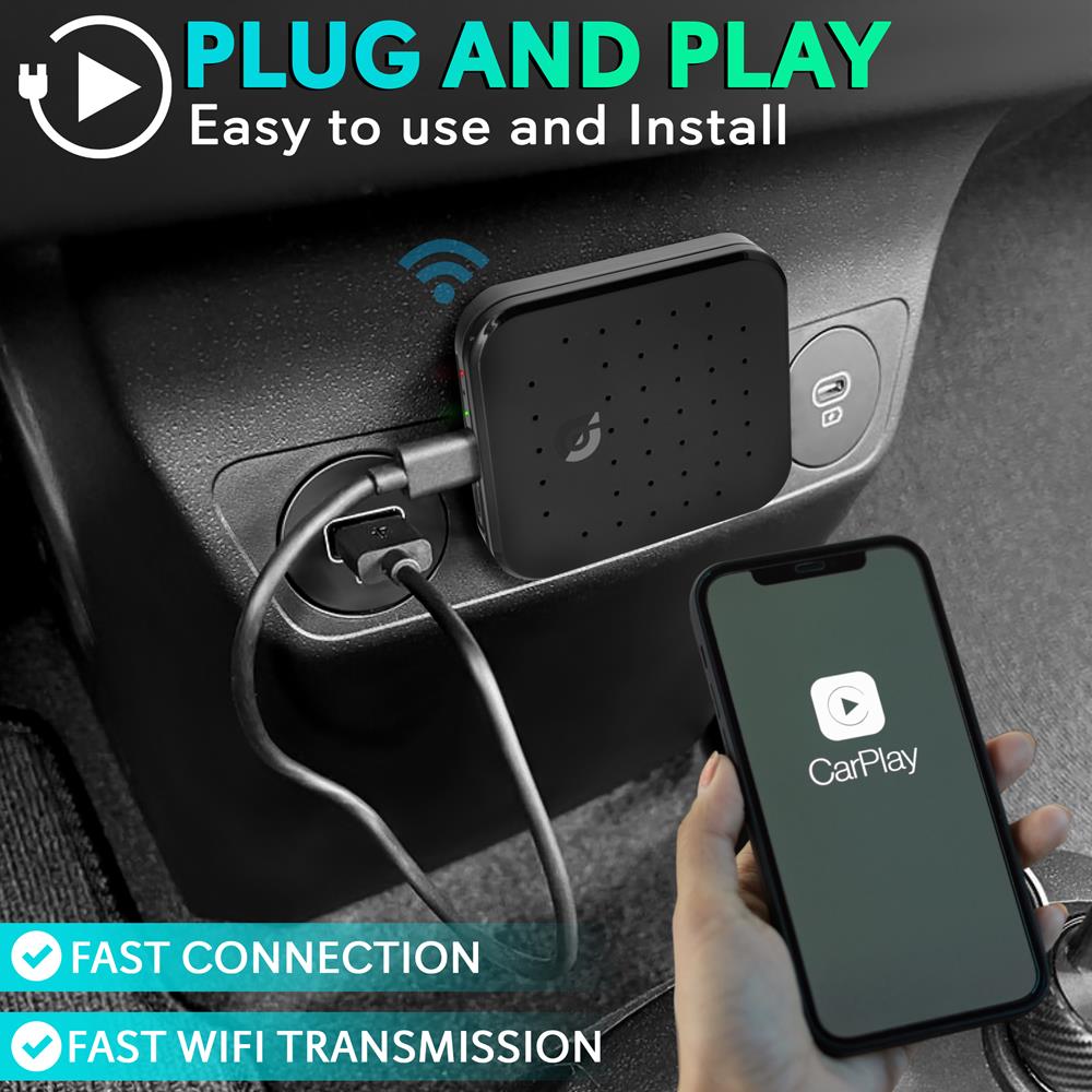 cigarette lighter carplay car play Carpuride 10 Inch Screen Apple for ios and android with Reverse Camera your car stereo will automatically connect when you start your vehicle. Can I use a cigarette
