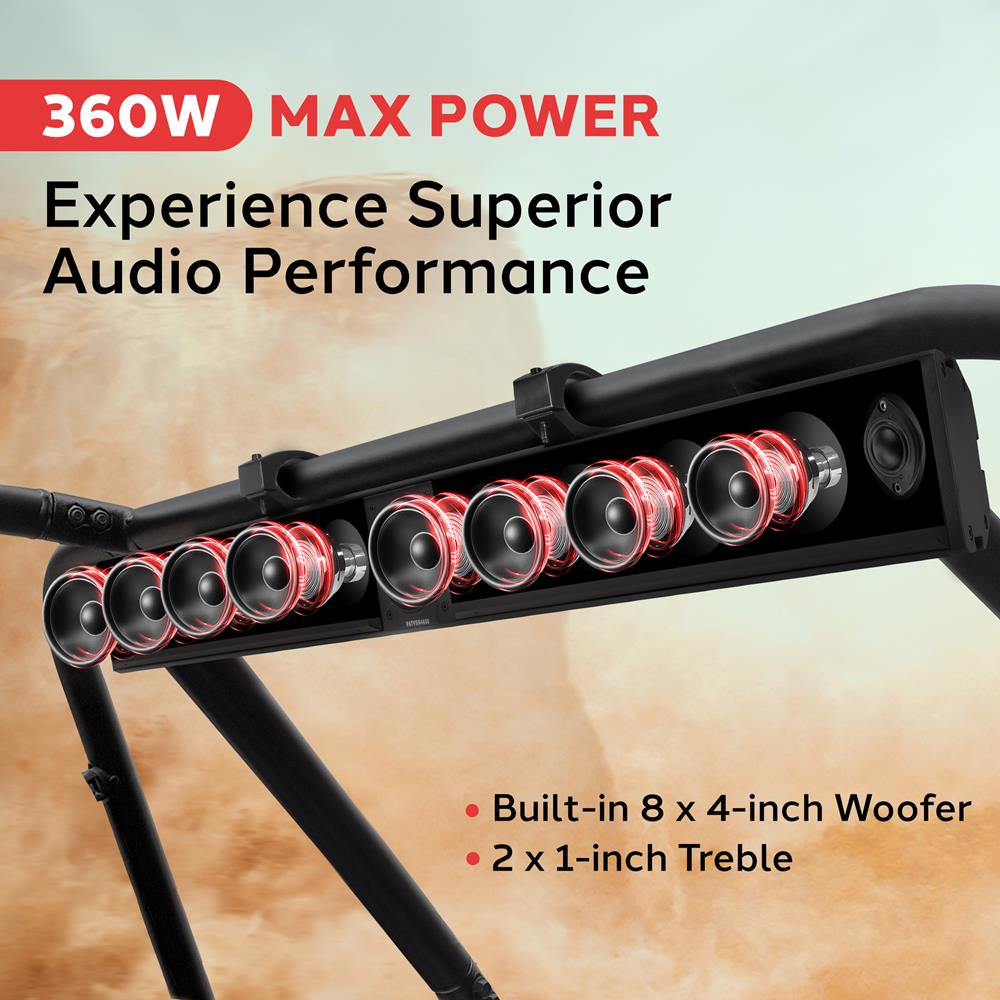 Marine Waterproof Soundbar 46" with RGB Lights 240W RMS - Thumbnail 3