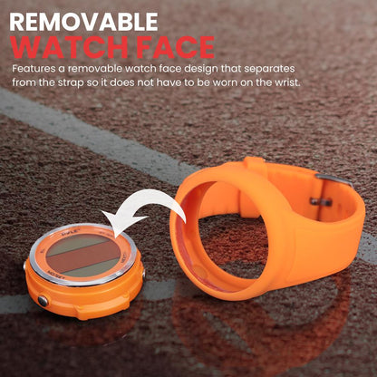 Multi-Function Sports Watch, Accurate 3D Sensor, Removable Face, Orange
