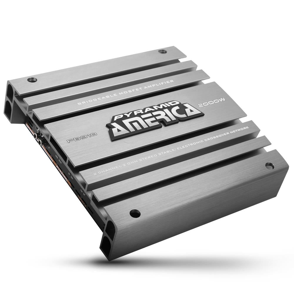 2 Channel Car Stereo Amplifier 2000W High Power MOSFET Silver